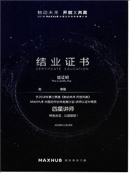 MAXHUB“四星讲师”证书